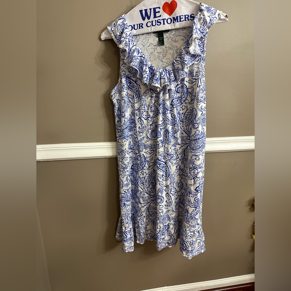 Blue Floral pool/beach dress